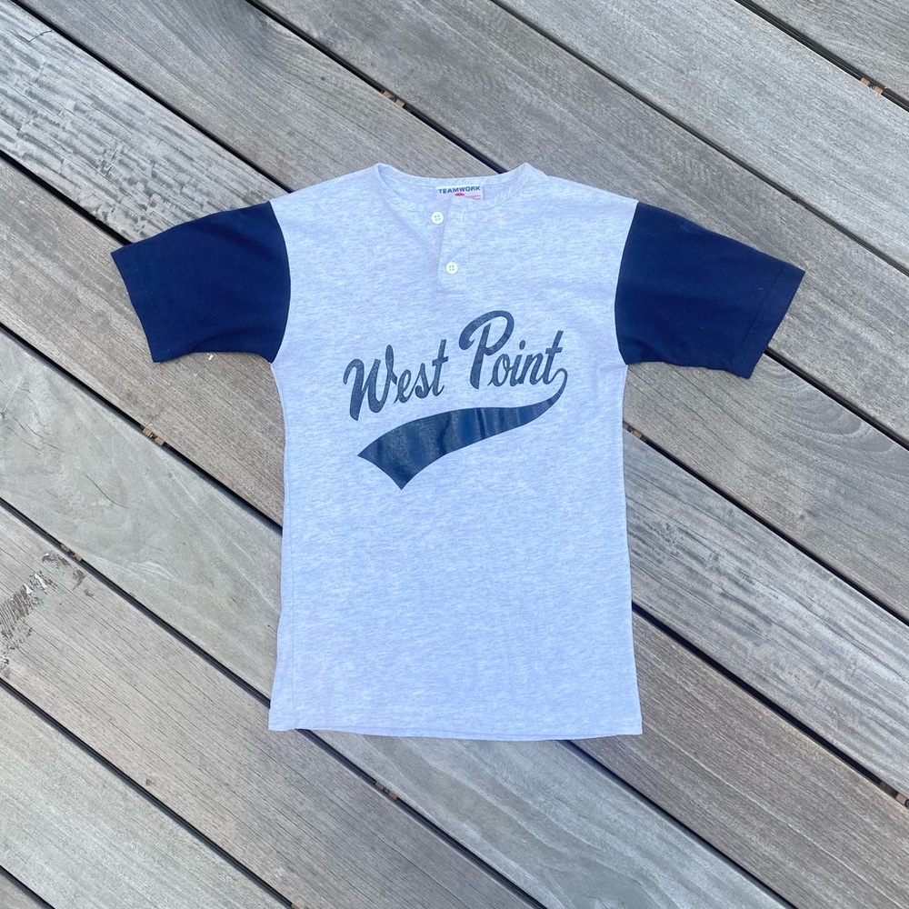 Vintage West Point Short Sleeve Raglan Baseball Tee XS XXS Womens